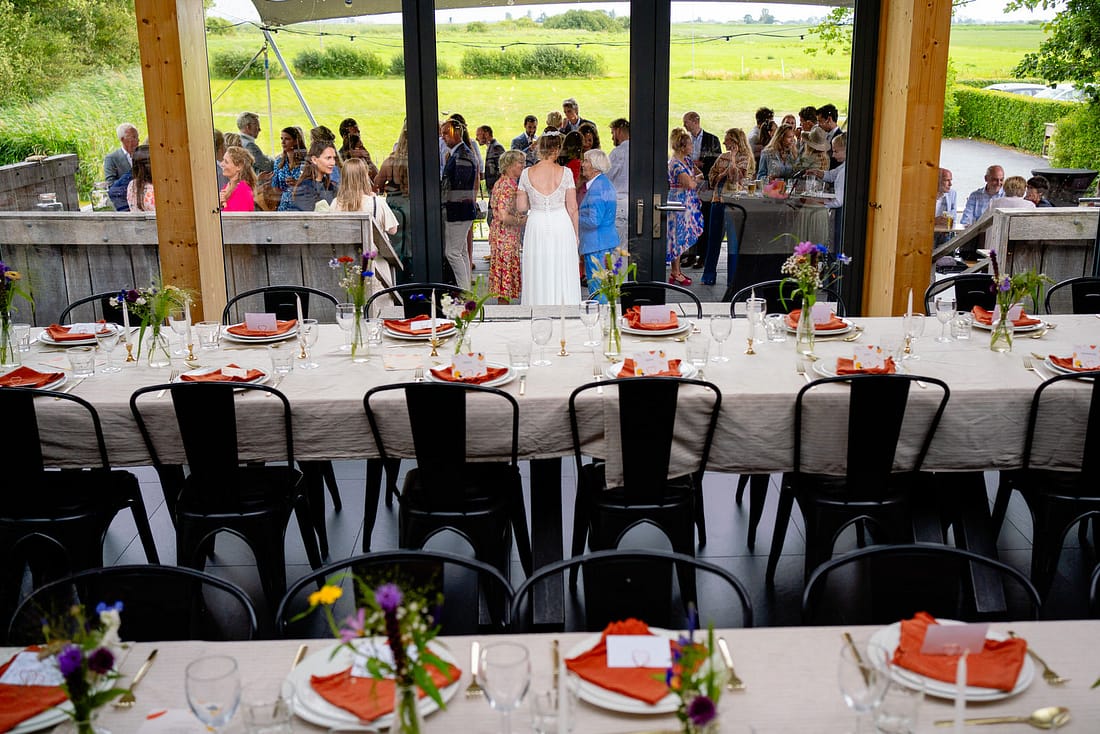 bruiloft bruid trouwen trouwdag bruidegom diner
