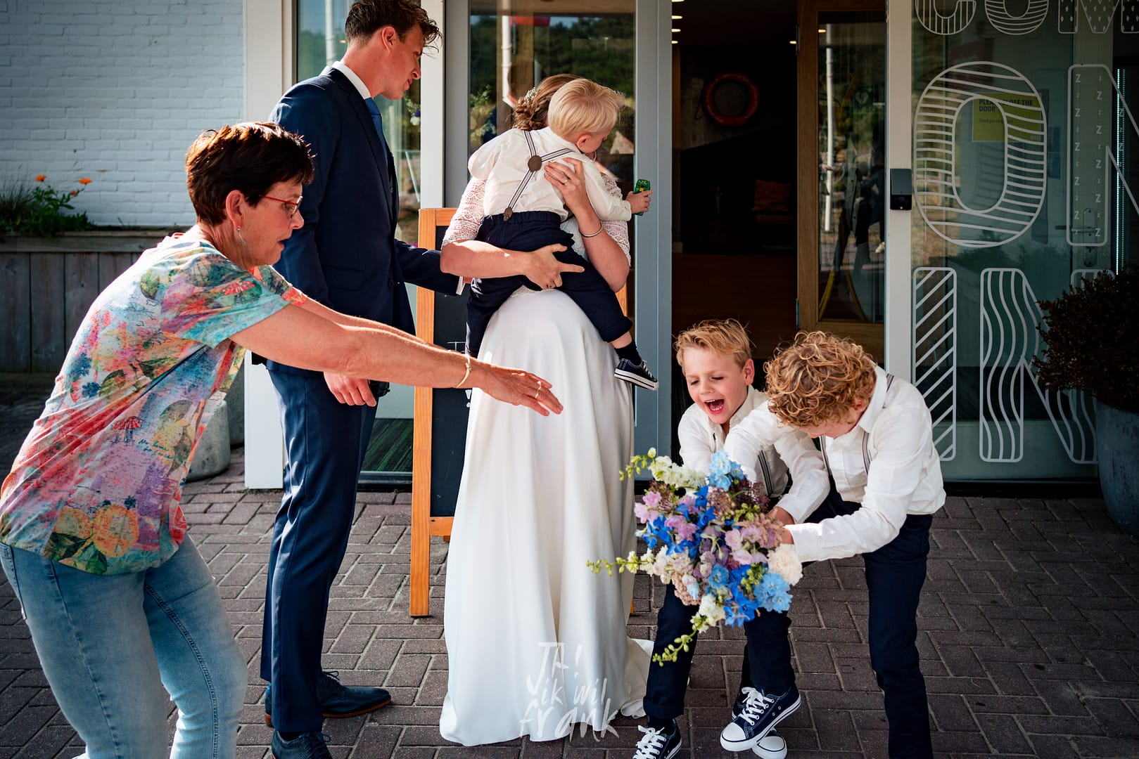trouwfoto chaos kinderen