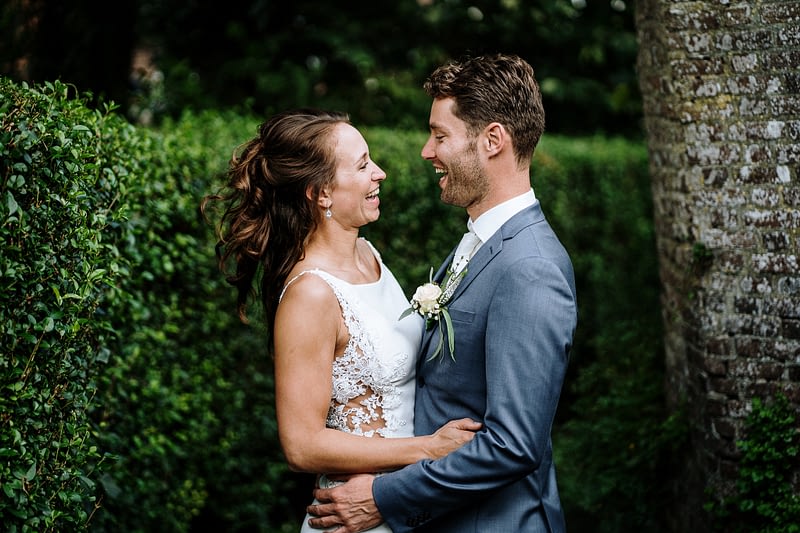 Bewerkte foto bruidspaar